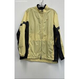 Nike Yellow Vintage Fit Light Yellow Windbreaker Jacket - Size L